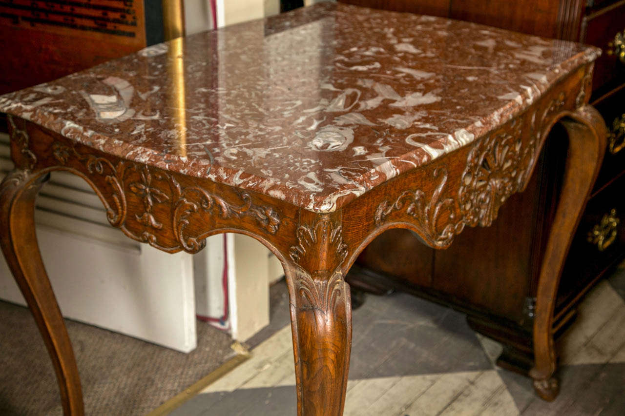 18th Century and Earlier 18th Century Louis XV  Marble Top Center Table