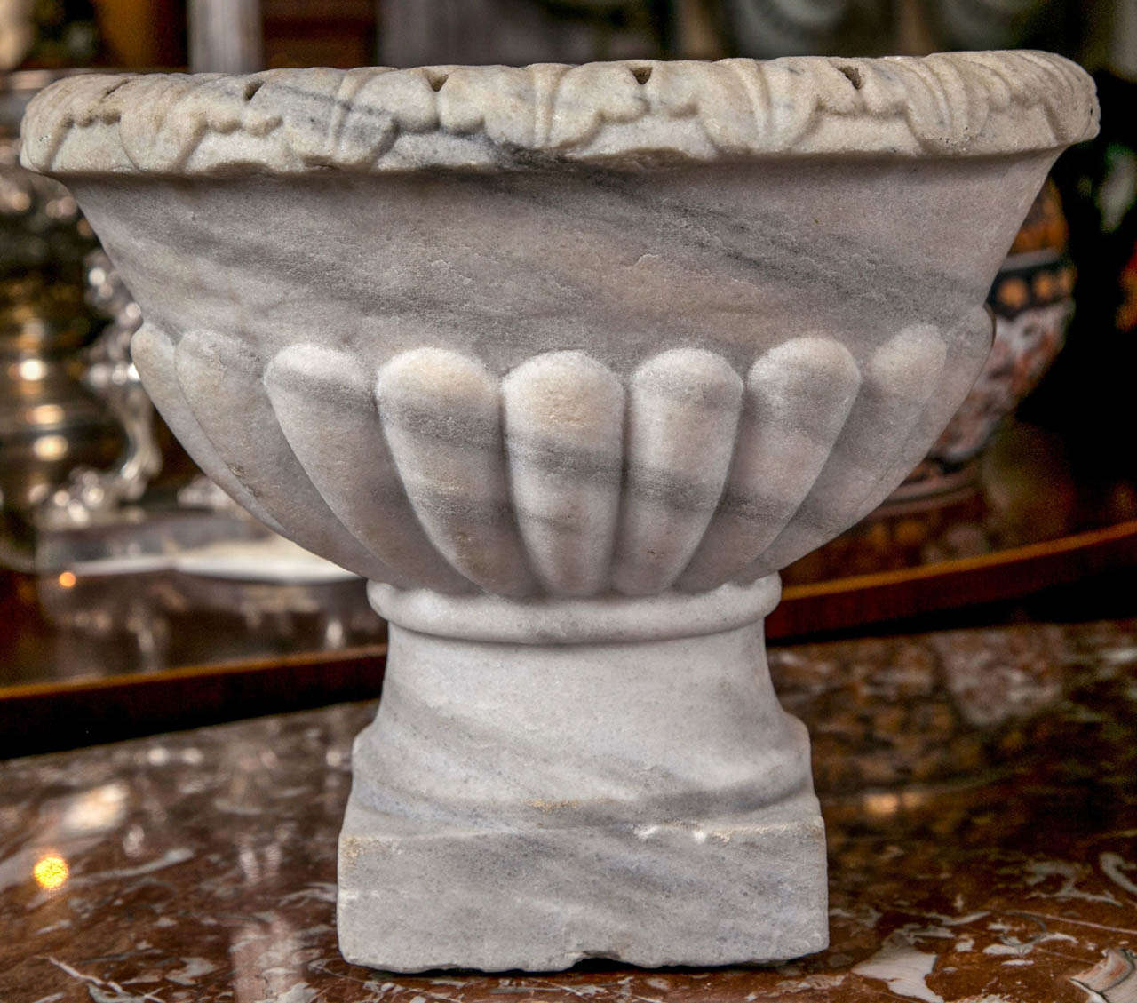 Two Similar Antique Marble Urns For Sale 3