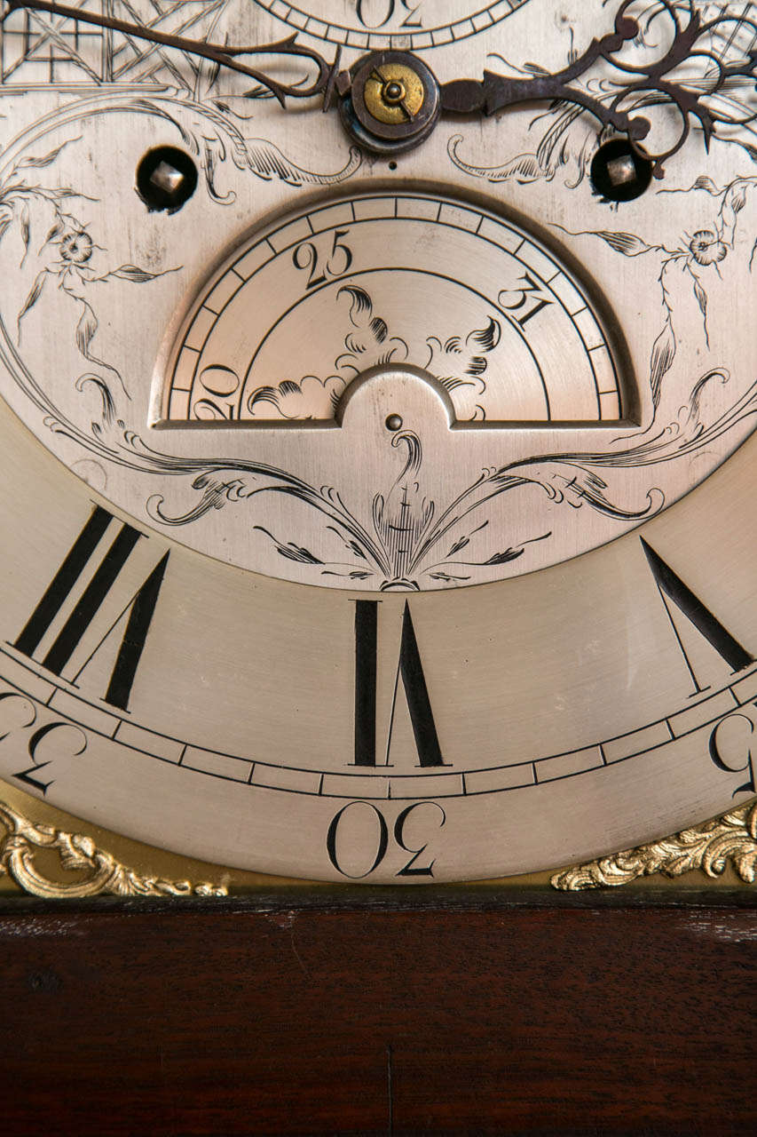 18th Century and Earlier Mahogany Tall Case Clock