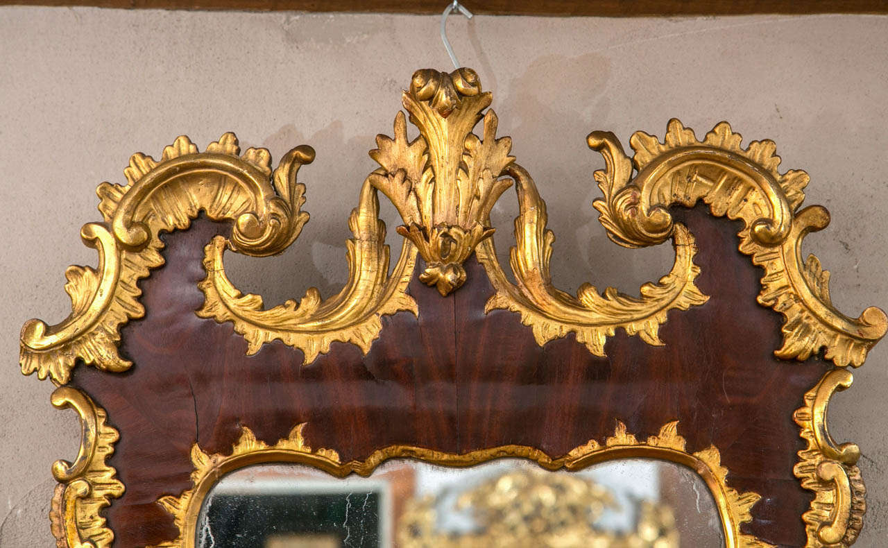 George III Parcel-Gilt Mahogany Mirror For Sale 2