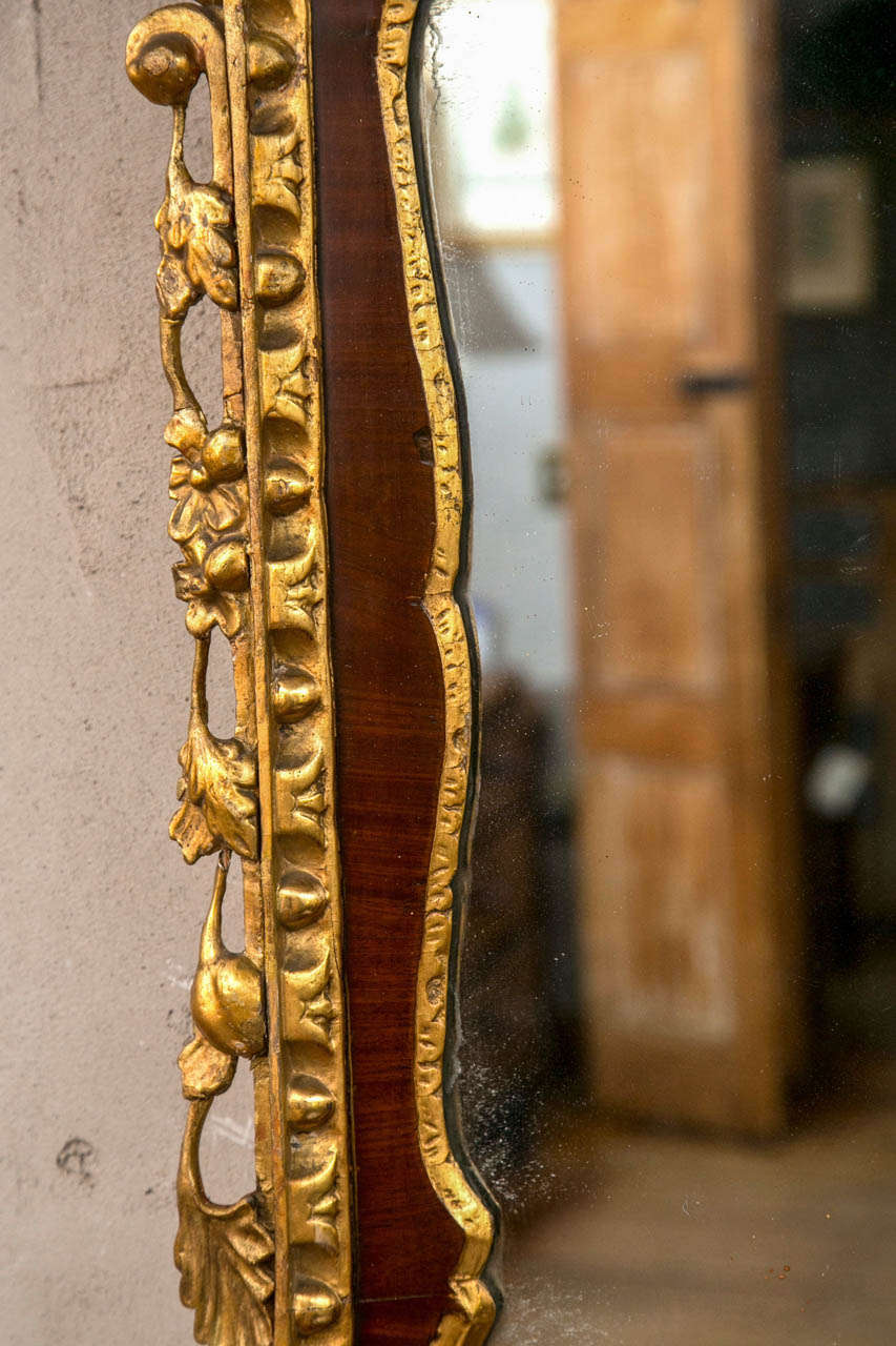Spiegel aus Mahagoni, teilweise vergoldet, George III.-Periode im Zustand „Hervorragend“ im Angebot in Woodbury, CT