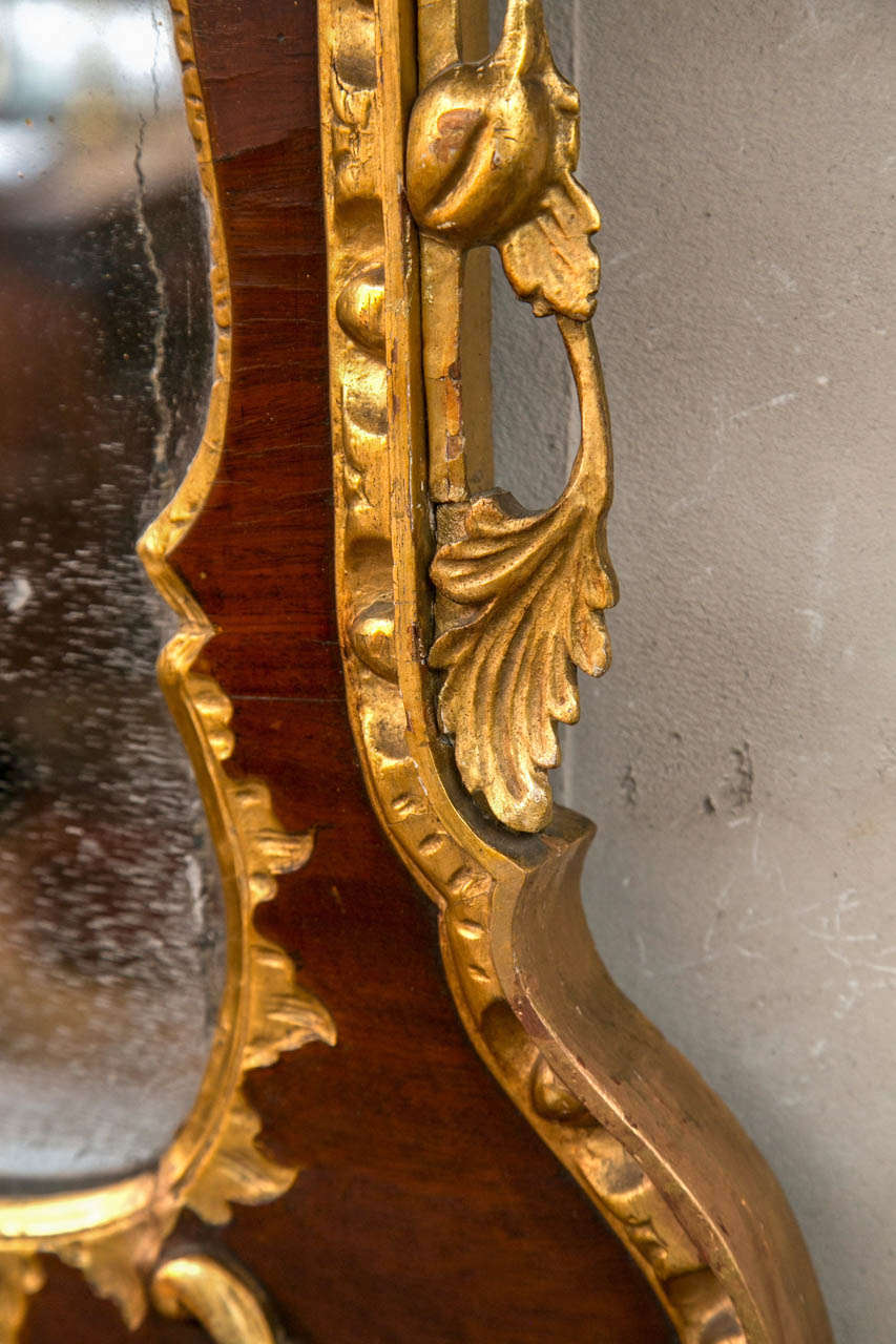Spiegel aus Mahagoni, teilweise vergoldet, George III.-Periode (19. Jahrhundert) im Angebot