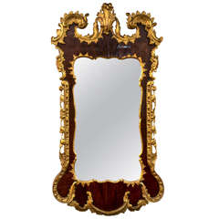 George III Parcel-Gilt Mahogany Mirror 8