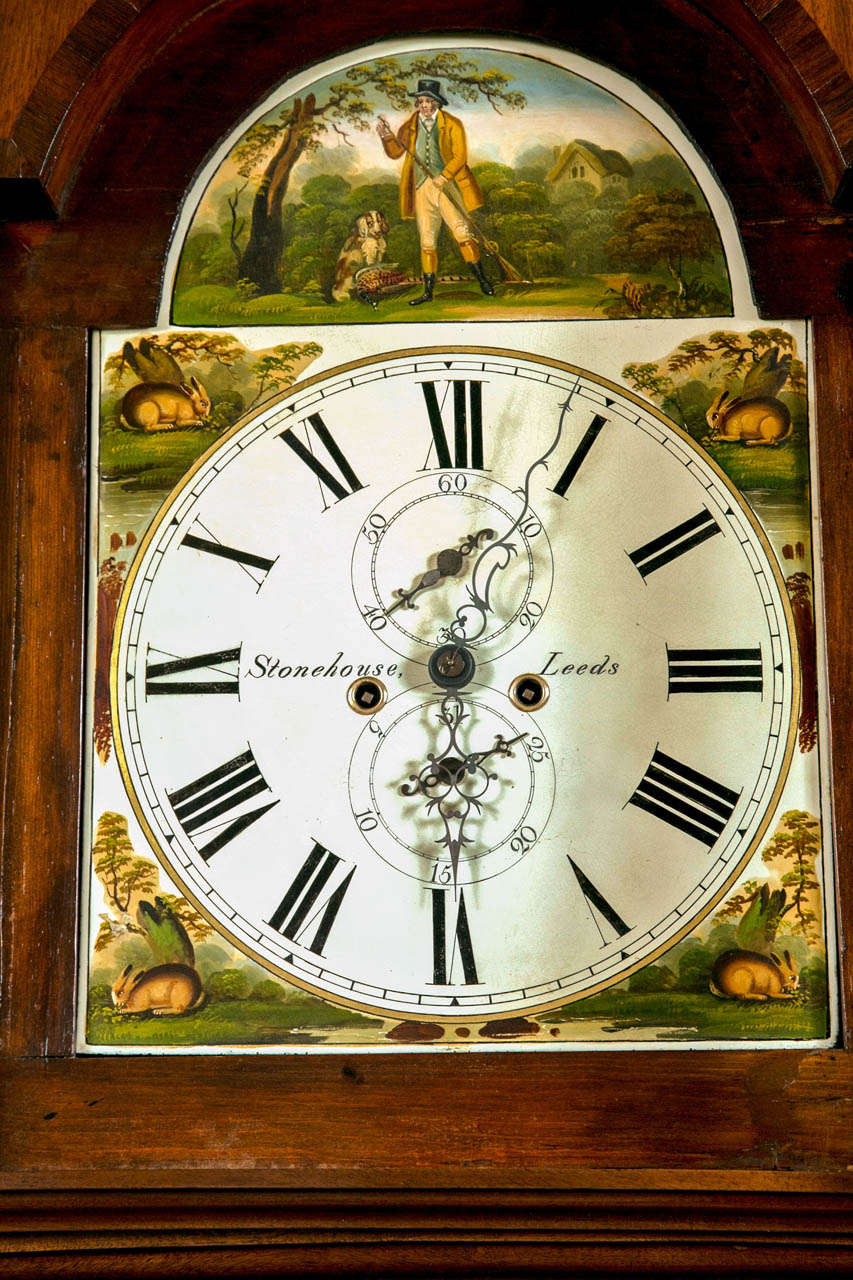 Georgian English Mahogany Tall Case Clock