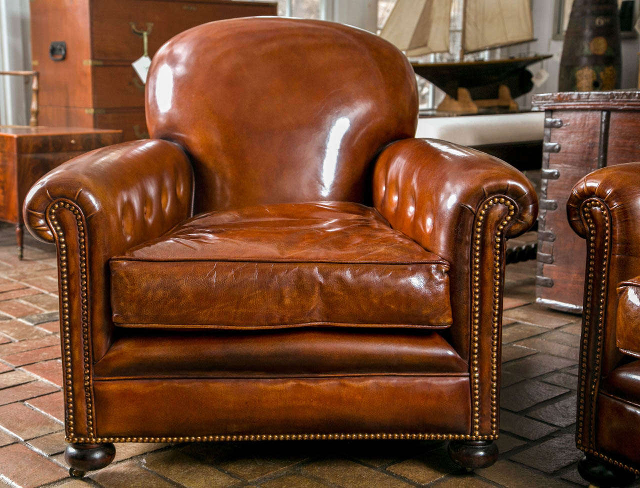 French Leather Club Chairs 5
