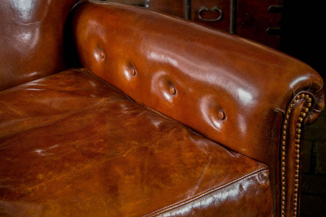 French Leather Club Chairs 1