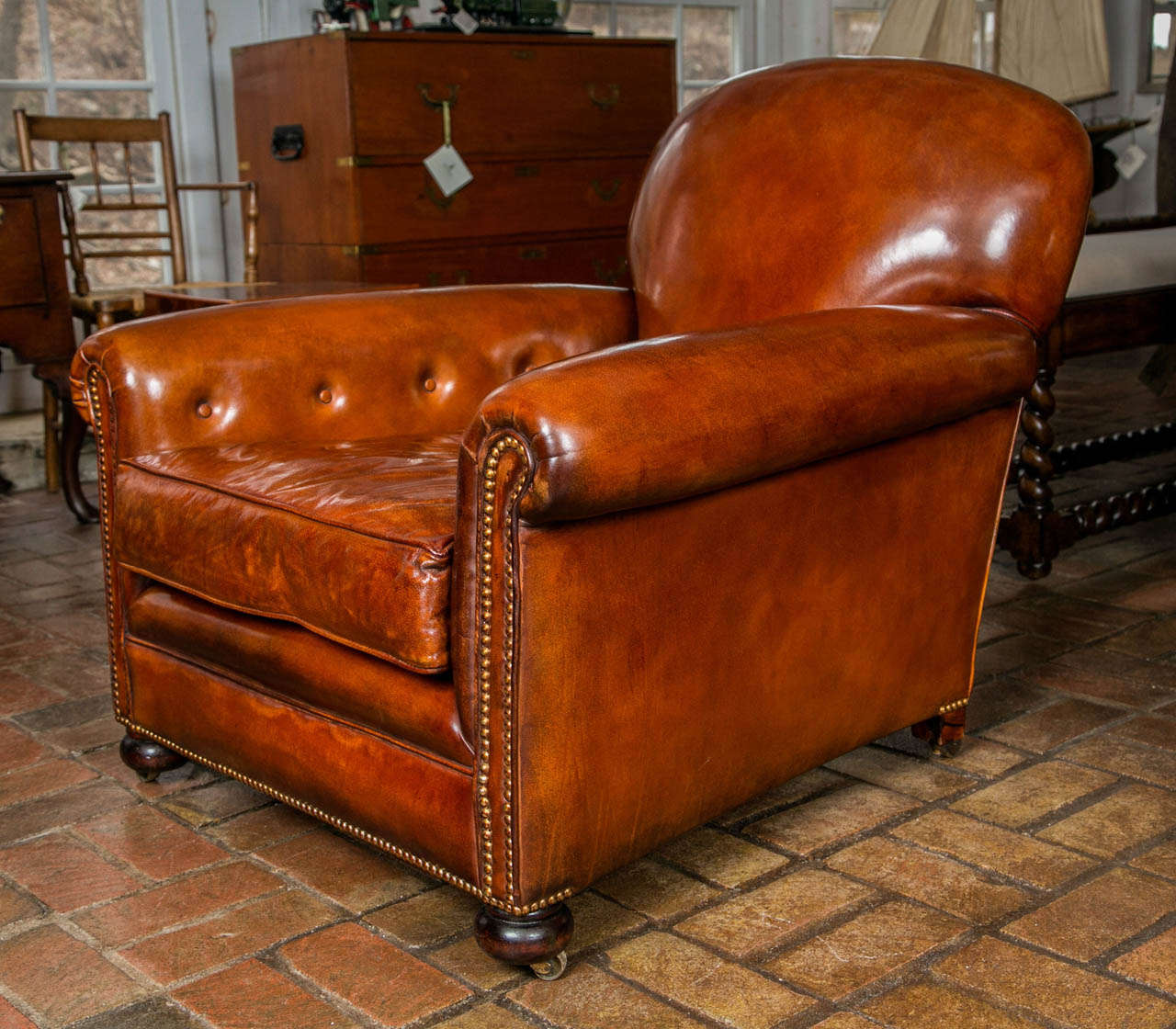 French Leather Club Chairs 2