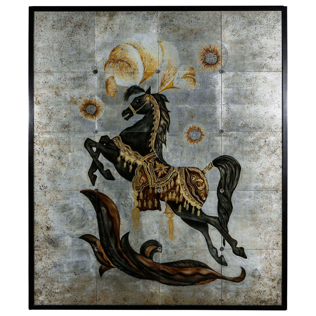 Monumental Eglomise of Stallion