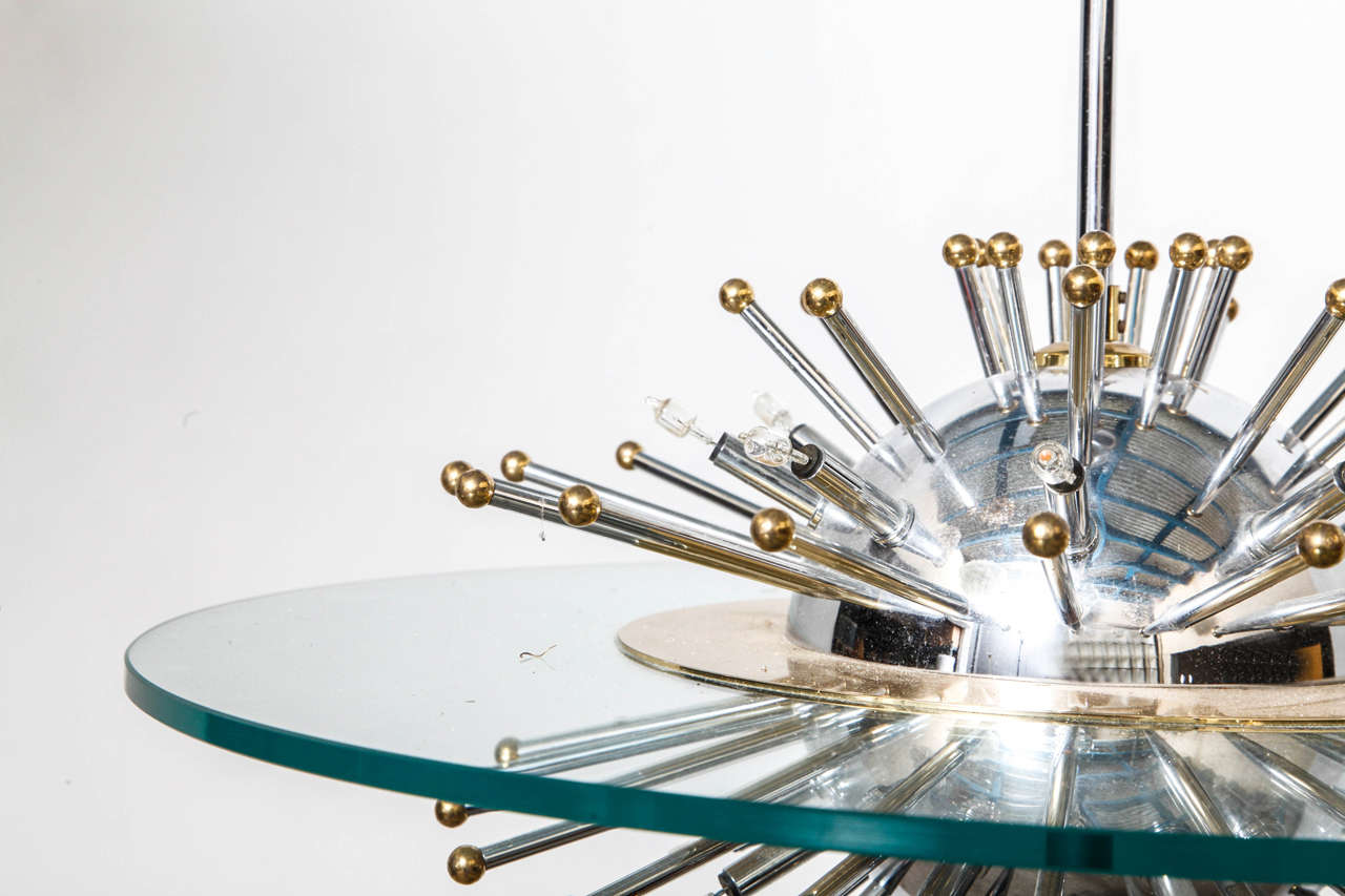 Italian Lightolier Sputnik Starburst Chandelier For Sale