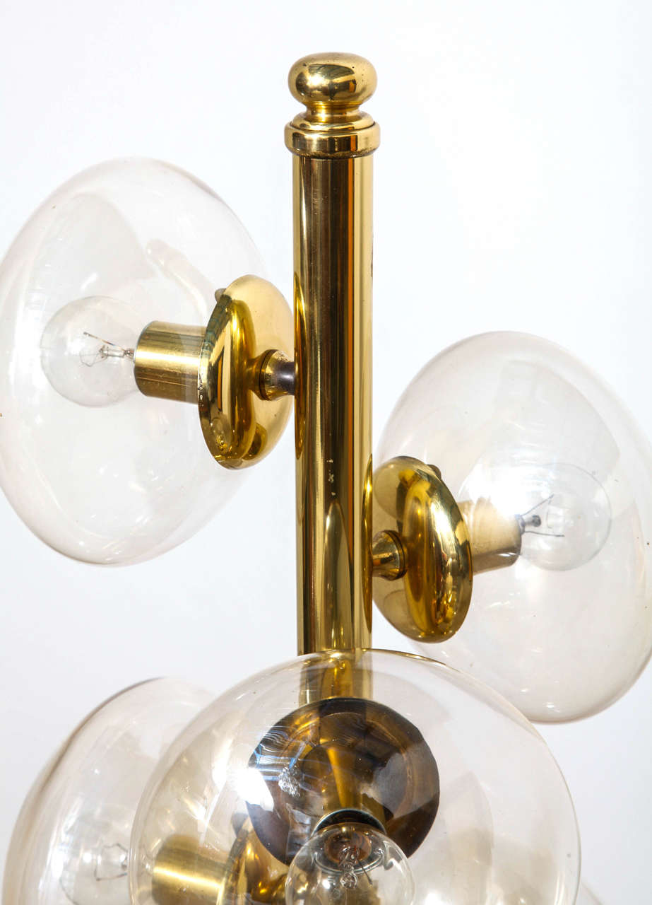 Beautiful Functional Rare Kaiser Brass Floor Lamp, 1970s In Good Condition In Antwerp, BE