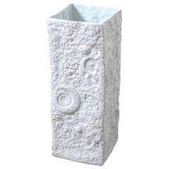 Ammonite Relief Large Porcelain Floor Vase