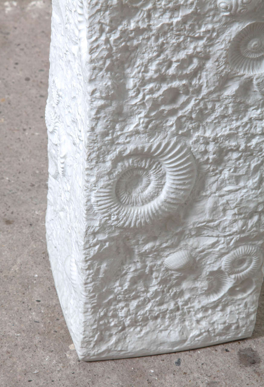Molded Ammonite Relief Large Porcelain Floor Vase