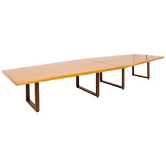 Executive Conference or Dining Table, Danish Mid-Century Modern