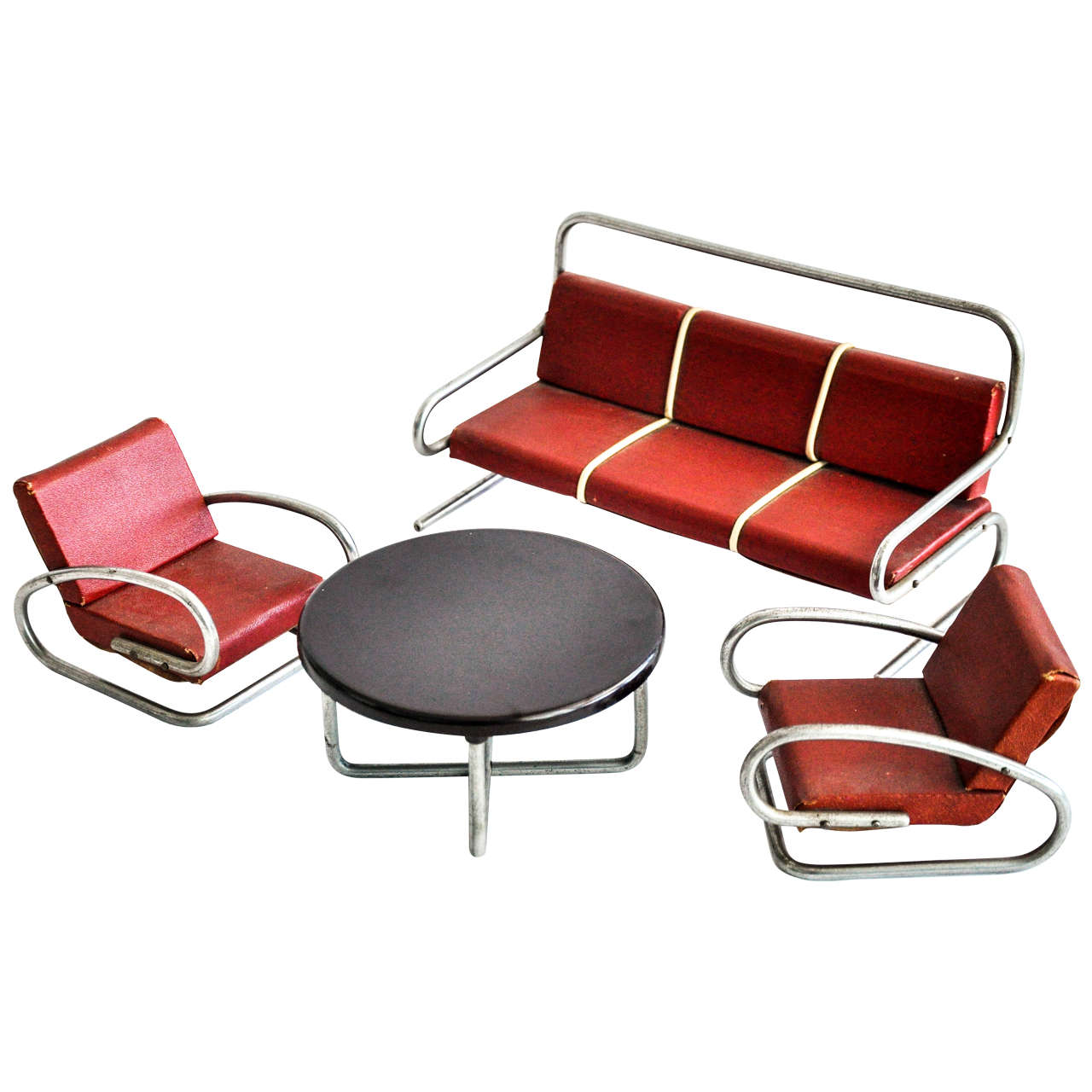 Art Deco/Bauhaus Salesman's Sample Furniture Group/Jindrich Halabala For Sale