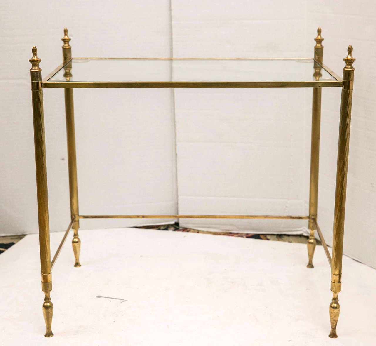 Set of French Brass Nesting Tables In Excellent Condition In Mt Kisco, NY