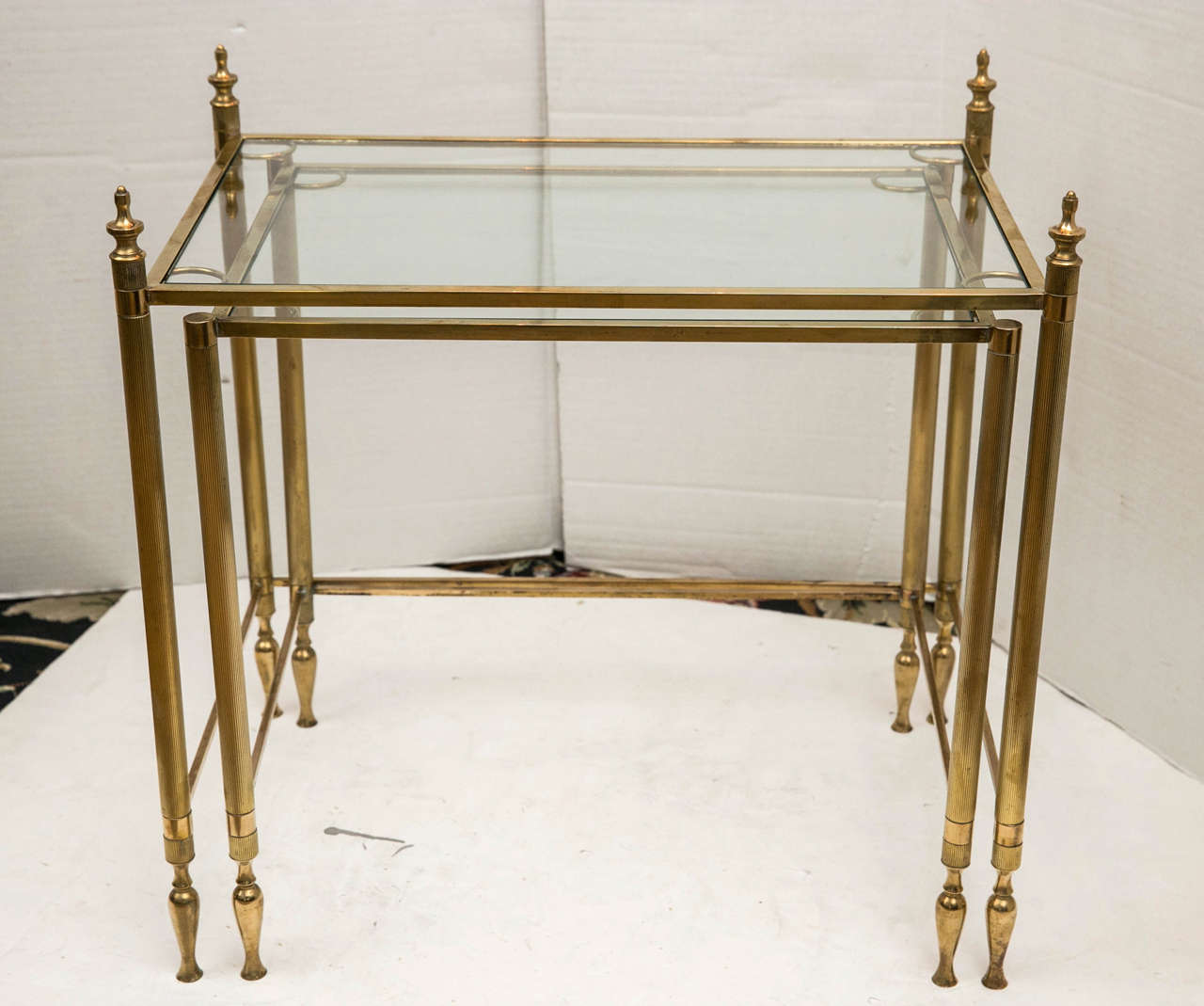 Set of French Brass Nesting Tables 2