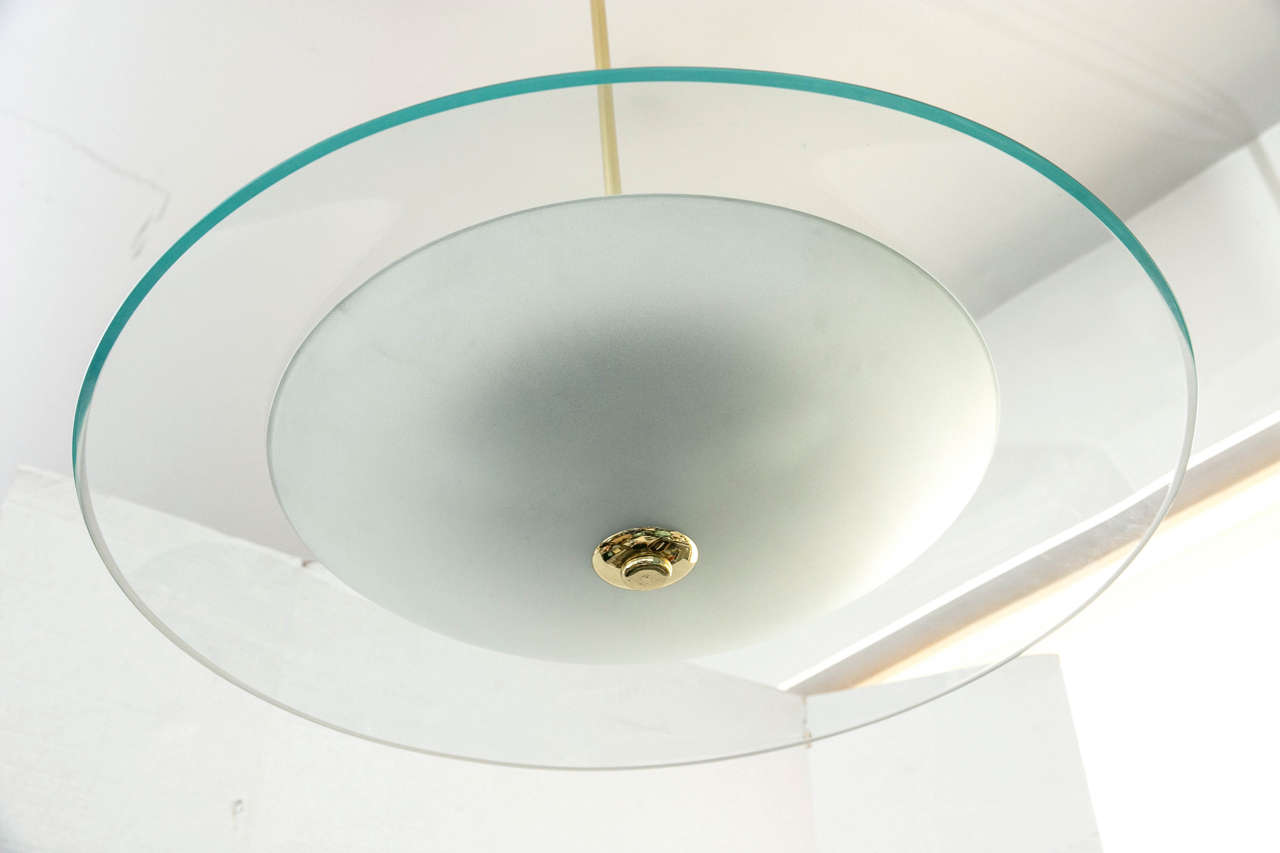 glass saucer pendant light