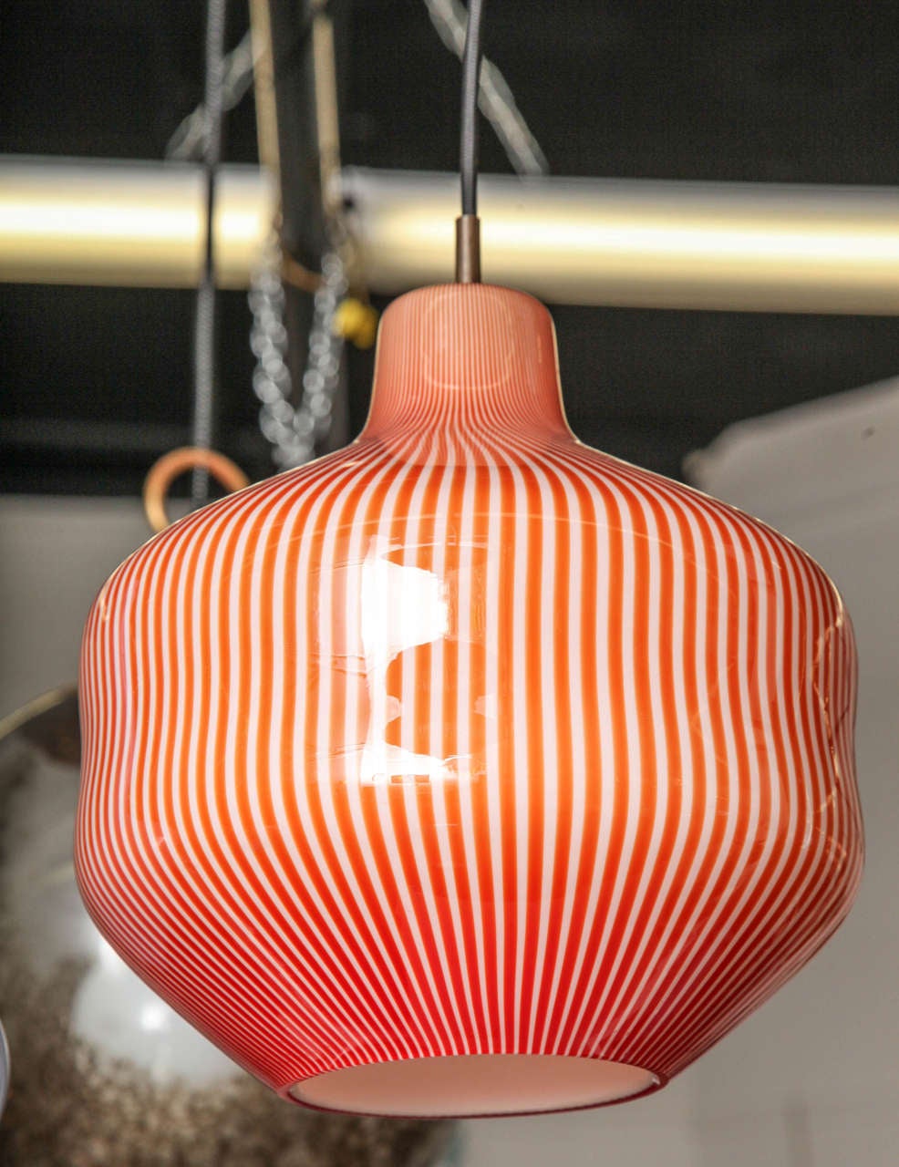 Double Pendant Light by Massimo Vignelli In Excellent Condition In New York, NY