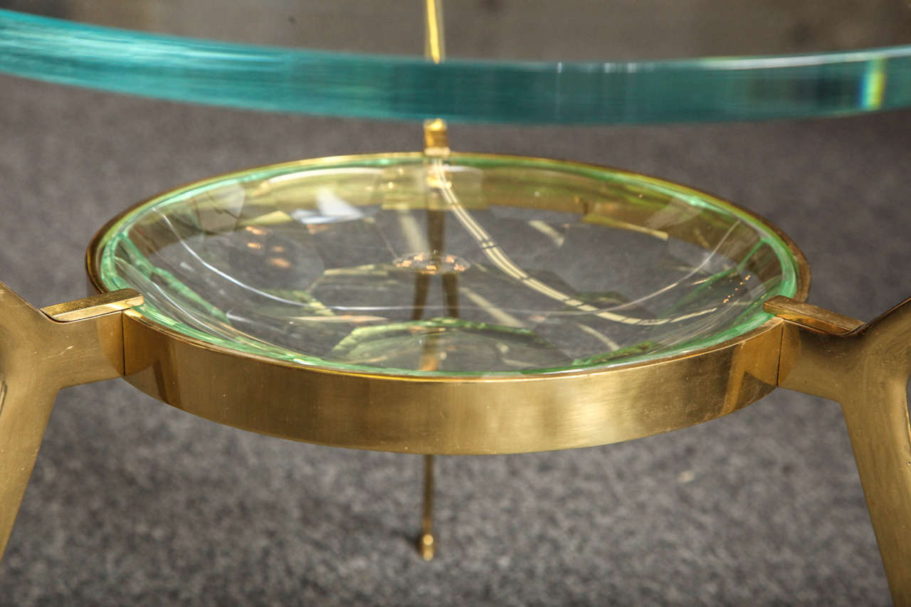 Brass Fontana Arte Cocktail Table Made in Italy