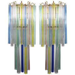 Pair of Wall Sconces in Murano Glass 4