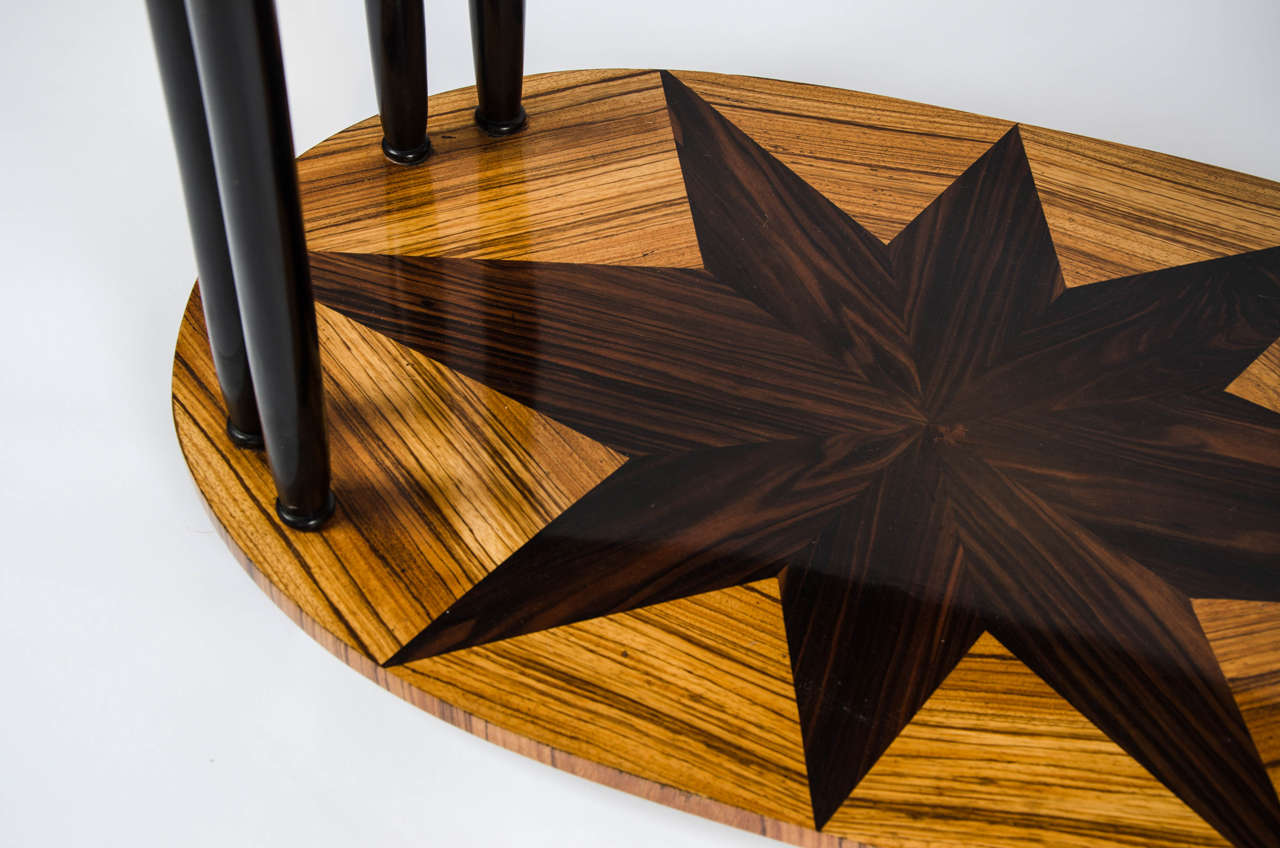 Wood Art Deco Side Table