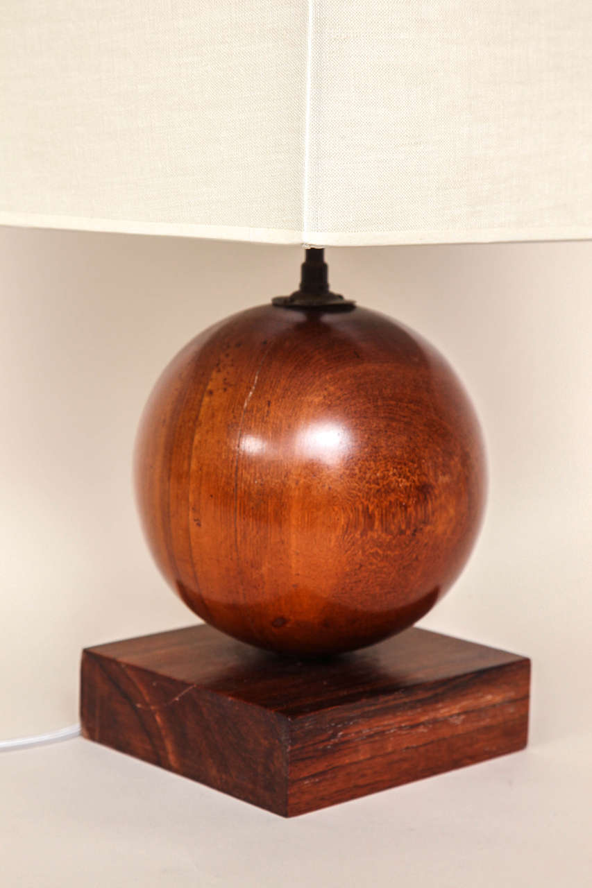 Ernest Boiceau French Art Deco Rosewood Lamp 2