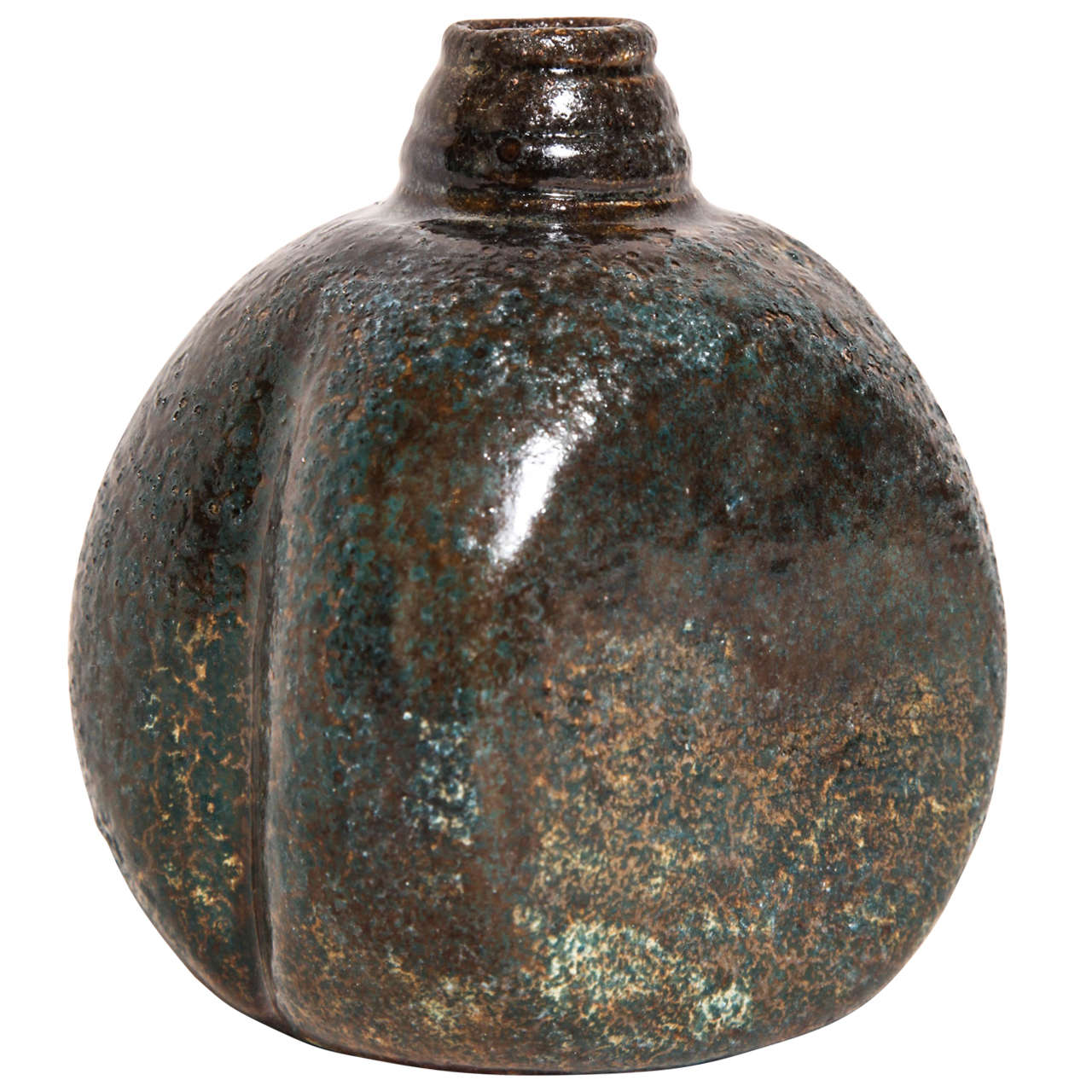 Henri Simmen French Art Deco Stoneware Vase For Sale