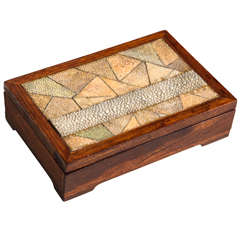 French Art Deco Wood and Shagreen Box