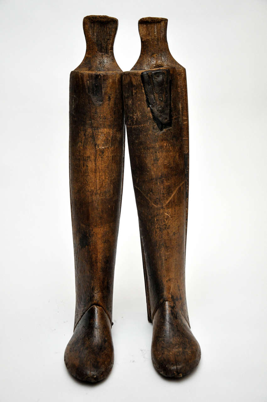 19th Century All Wood Italian Boot Molds 1