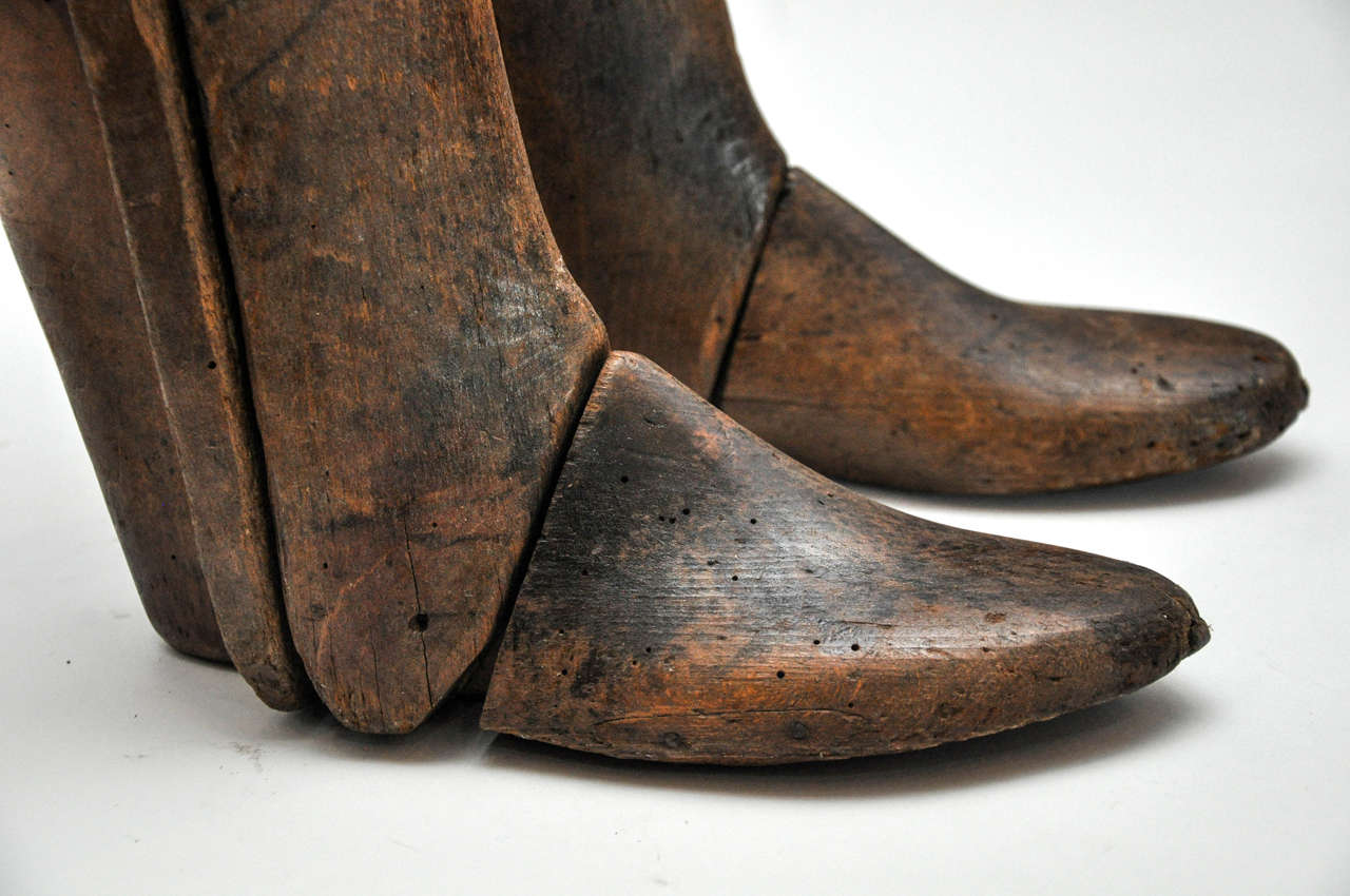 19th Century All Wood Italian Boot Molds 3