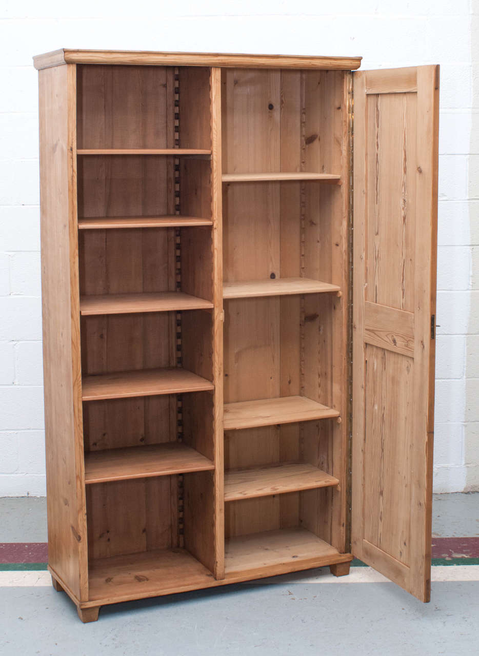 wooden wardrobe with shelves