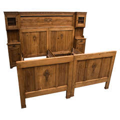 Pine King Size Bed/Pair of Twins with Fitted Nightstands