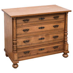 Pine and Beech Chest of Drawers