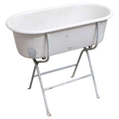 Vintage Baby Bath on Stand