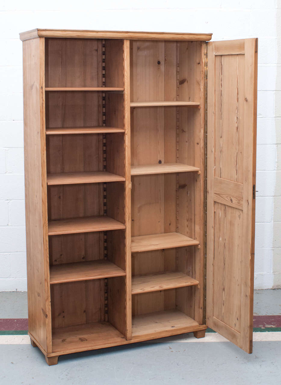 Pine Wardrobe with Shelves at 1stDibs pine cupboard with shelves