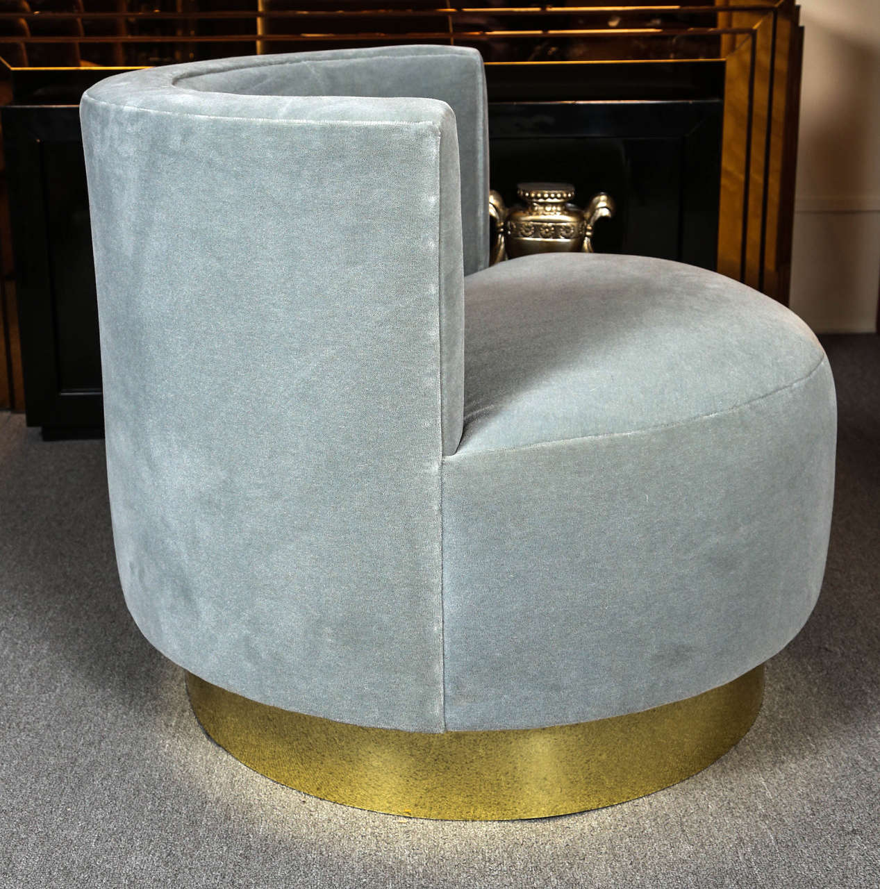 Upholstery Pair of Swivel Chairs Designed by Steve Chase