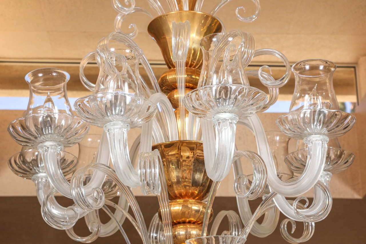 Grand Venetian Chandelier In Excellent Condition For Sale In New York, NY