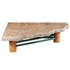 Granite and Wood Coffee Table by Steve Chase