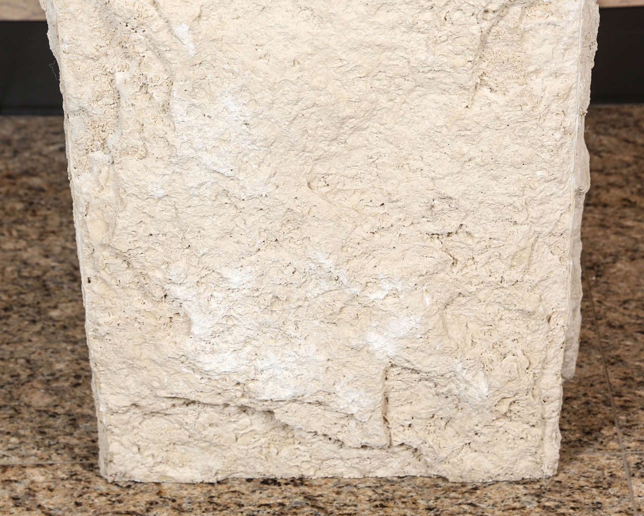 Large Rough-Hewn Travertine Pedestals by Steve Chase 1