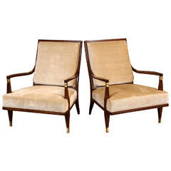 Vintage Pair of Beautiful Fauteuils from the Lucien Rollin Collection by William Switzer