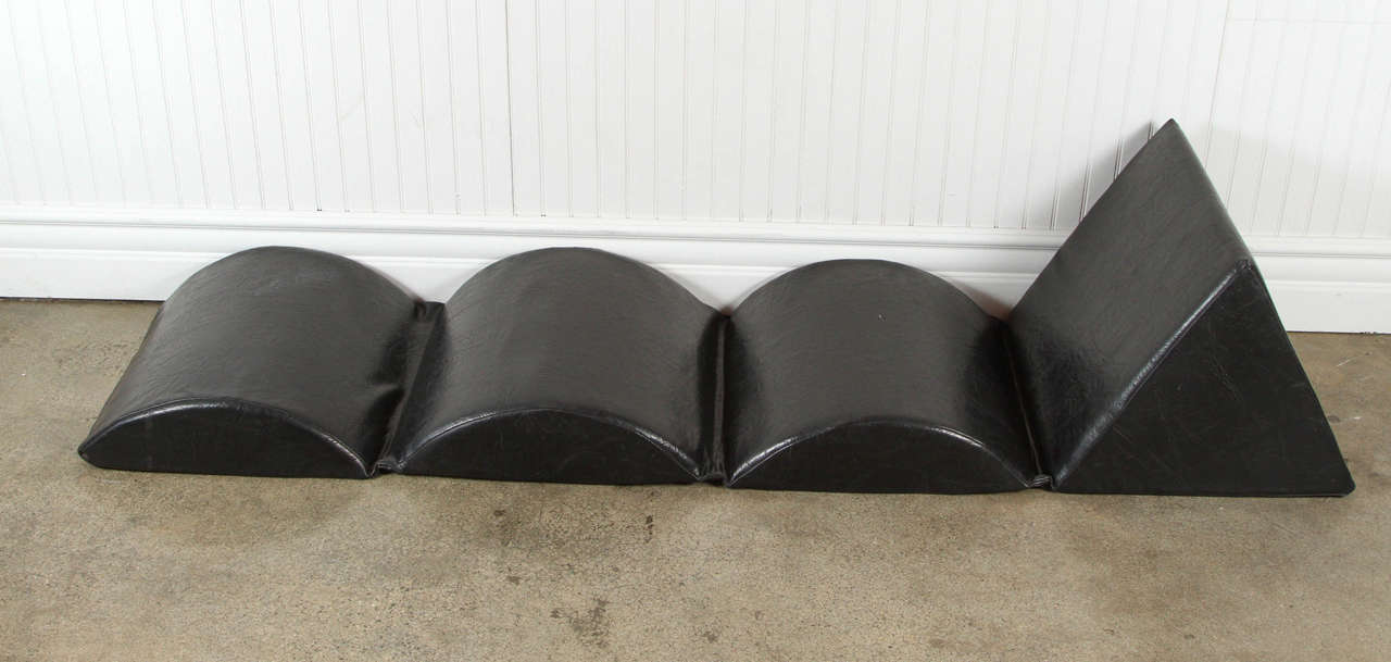 Cubo adjustable cushion by Danish designer Johannes Larsen for France & Son. Adjusts into different seating configurations. Made in Denmark circa 1968. Part of MoMA's permanent collection.