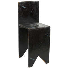Primitive Black Chair