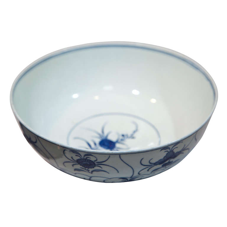 Dr Wall Worcester Blue and White Bowl