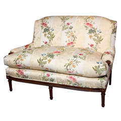 Wonderful Loveseat Newly Upholstered in Scalamandre Fabric