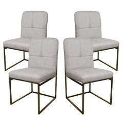 Set of Four Modernist Game or Dining Chairs by Milo Baughman