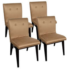 Set of Four Modernist Dining Chairs in the Manner of Finn Juhl