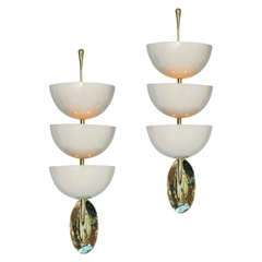 Pair of 3-Cup Sconces by Stilnovo