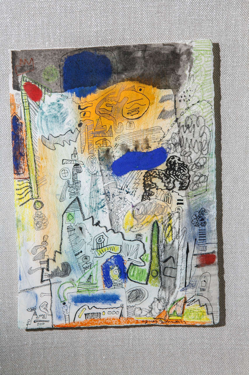 American Mixed Media on Paper by Ynez Johnston