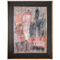"Venice" Casein Painting on Paper by Ynez Johnston 9