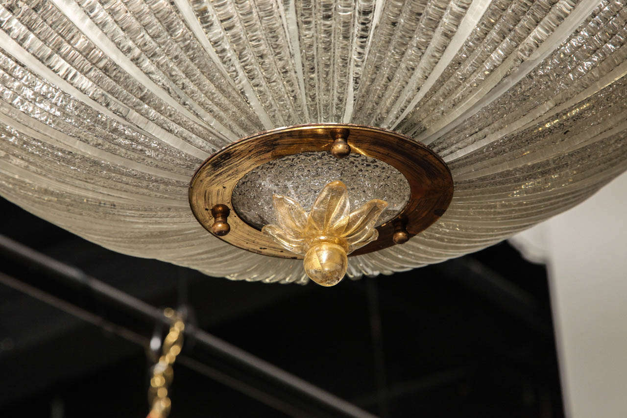 Glass Venini Chandelier Made in Venice, 1940 For Sale